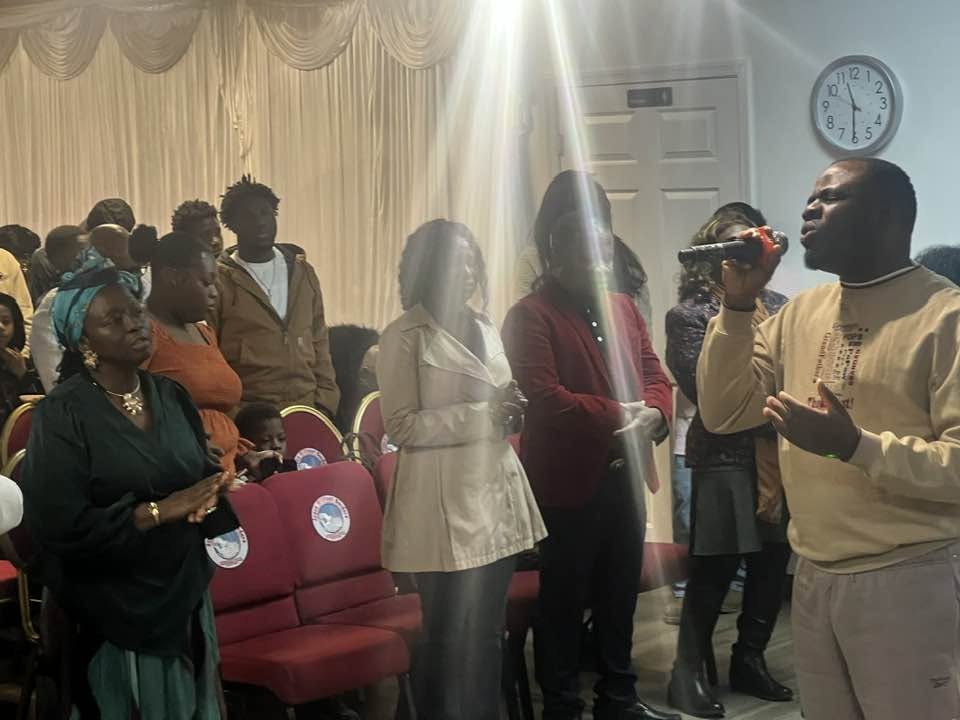 Congregation during worship